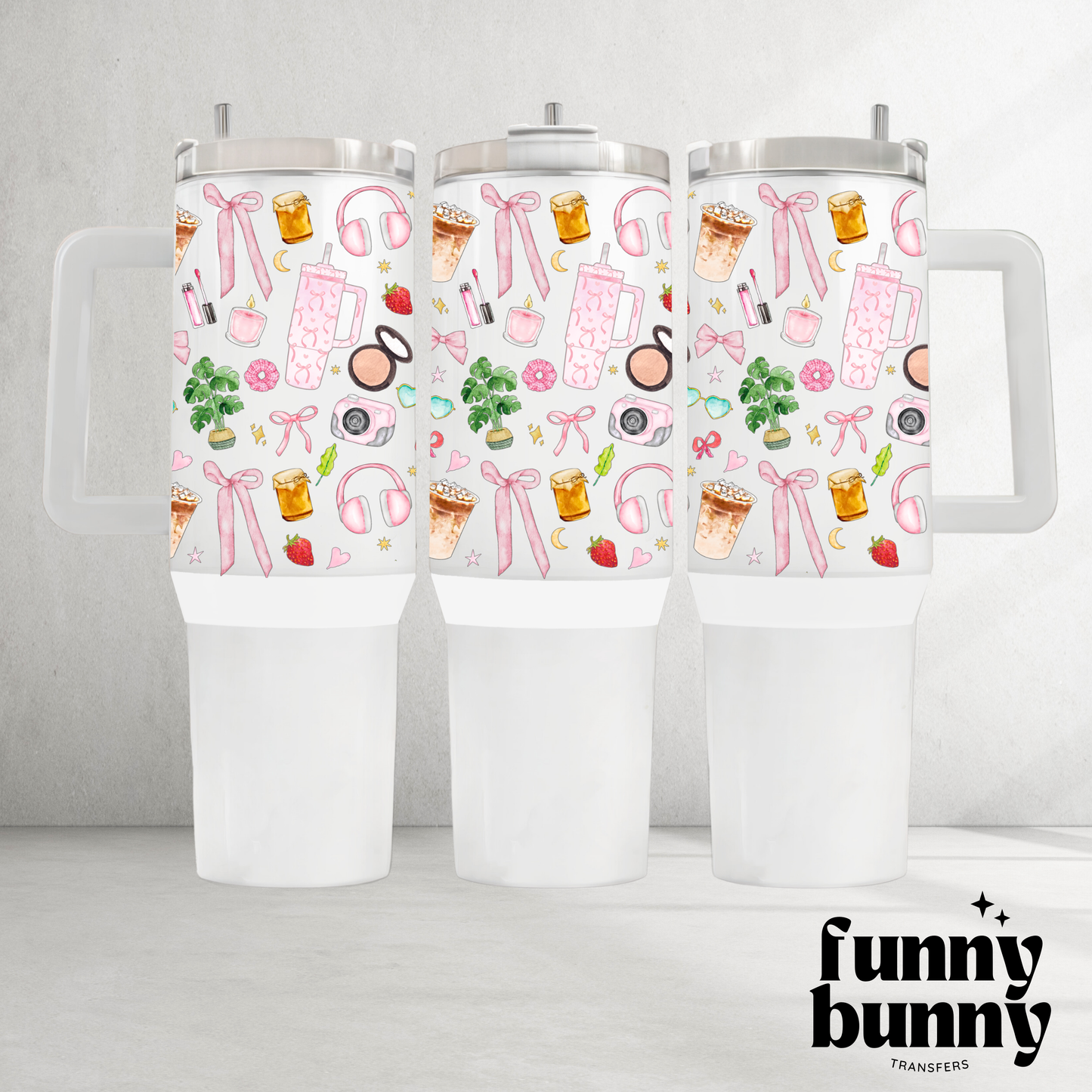 Coquette Girl Essentials - 40oz UVDTF Tumbler Wrap