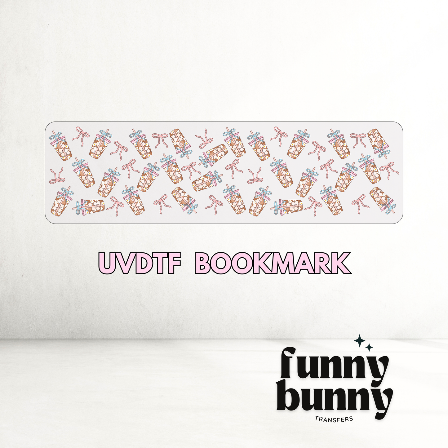 Coquette Retro Iced Coffee - UVDTF Bookmark Decal
