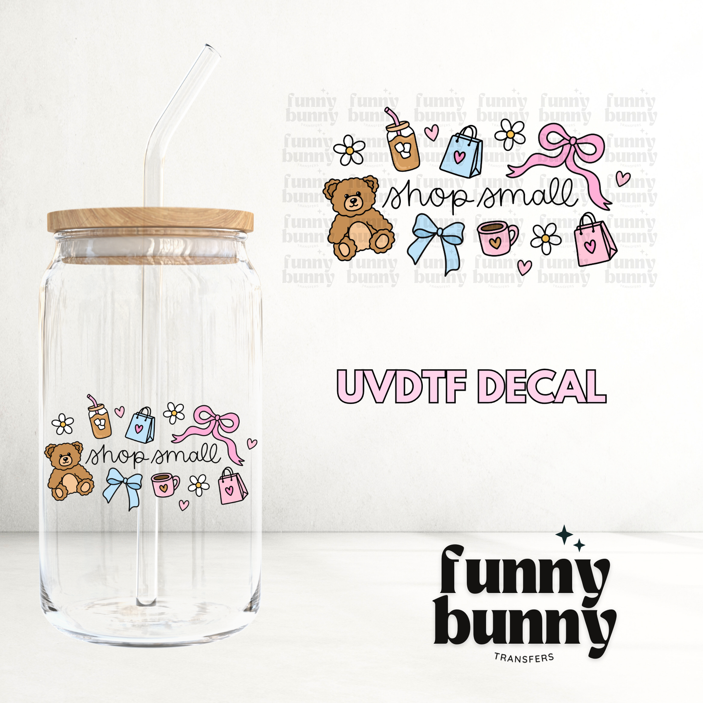 Coquette Shop Small - UVDTF Decal