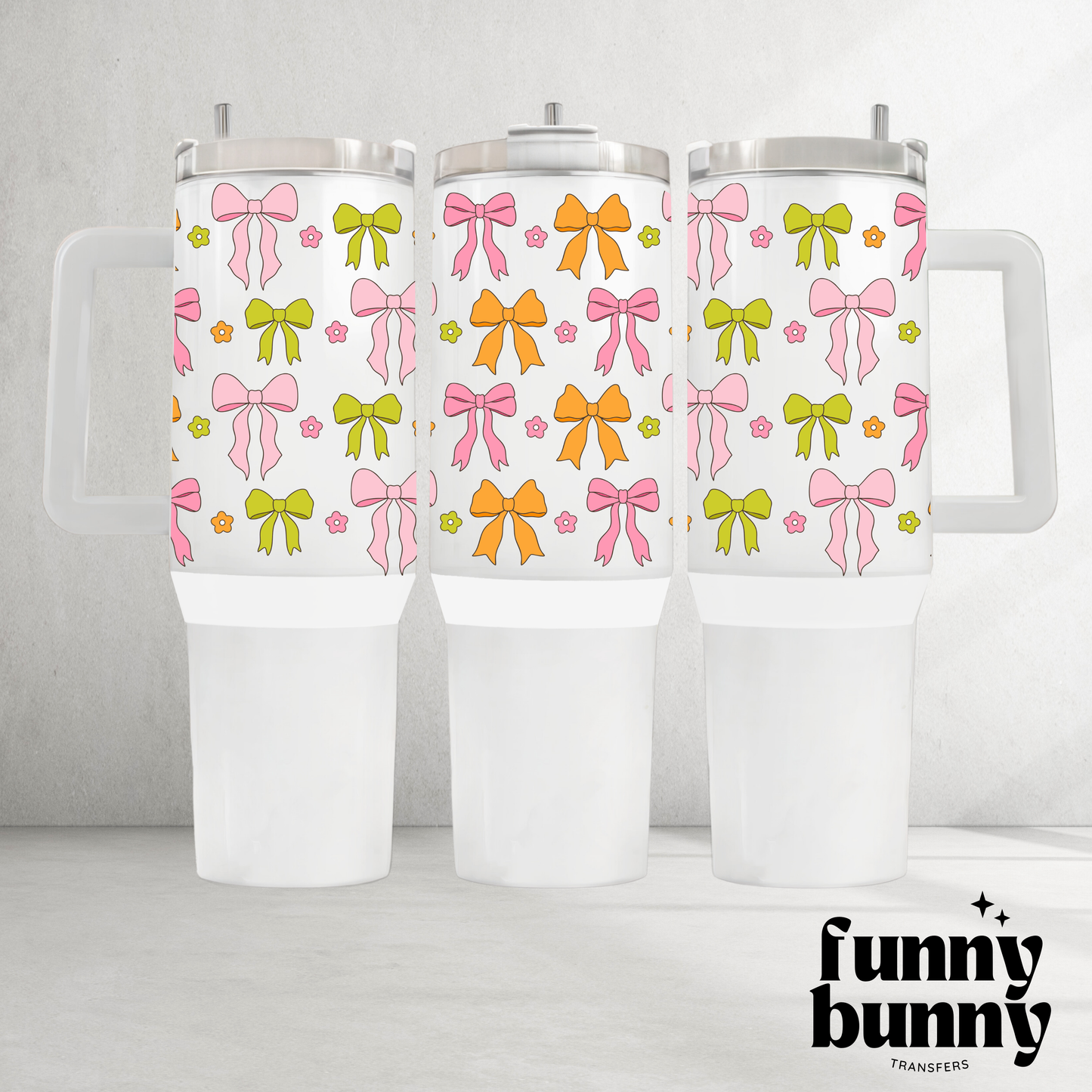 Coquette Spring Bows - 40oz UVDTF Tumbler Wrap