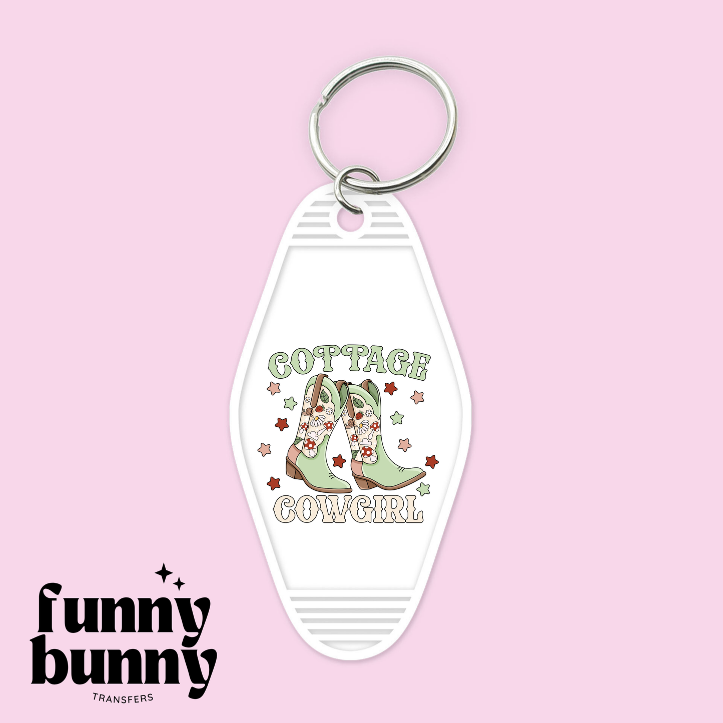 Cottage Cowgirl - Motel Keychain