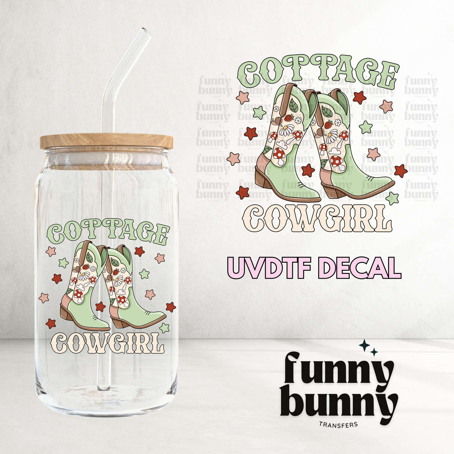 Cottage Cowgirl - UVDTF Decal