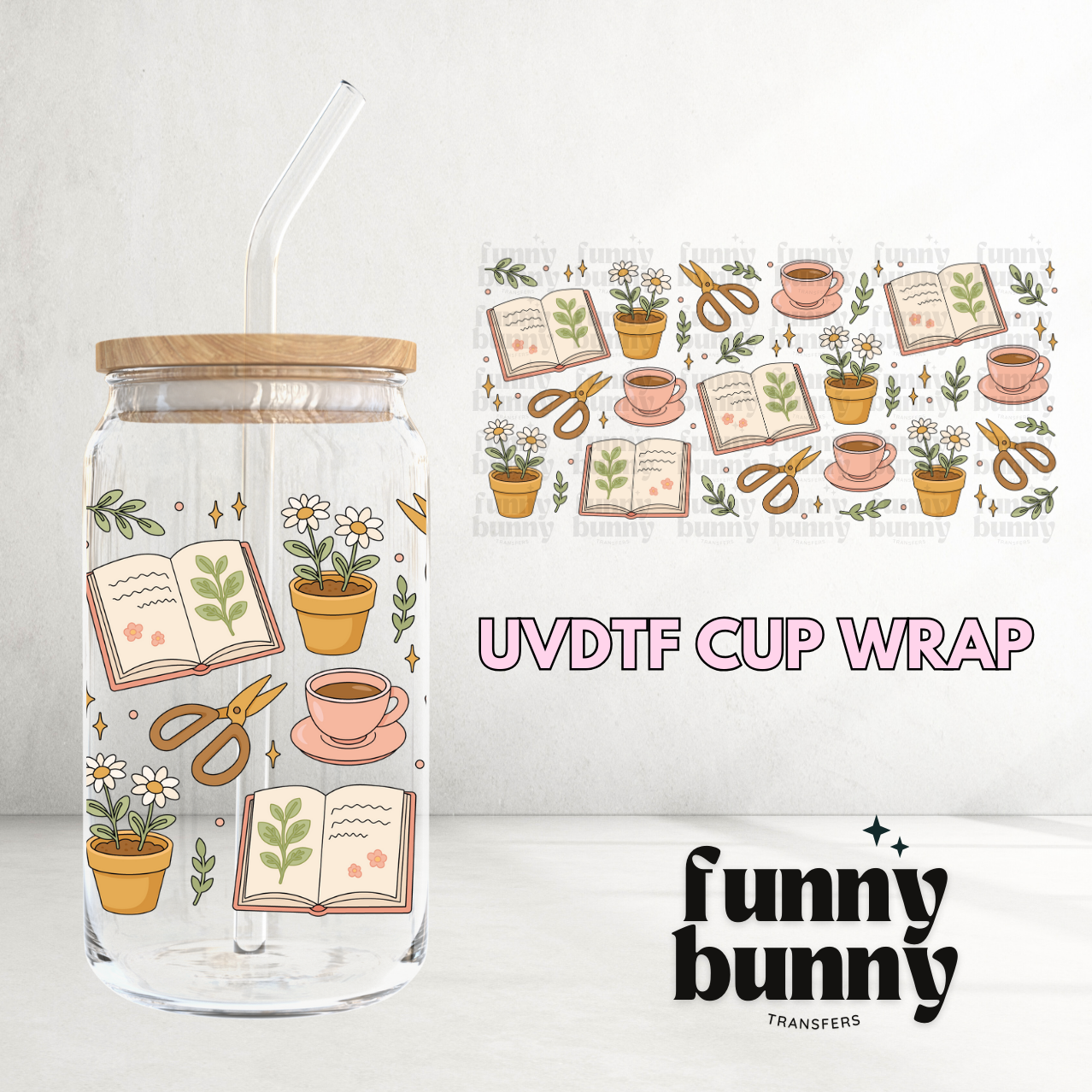 Cottage Essentials 2.0 - 16oz UVDTF Cup Wrap