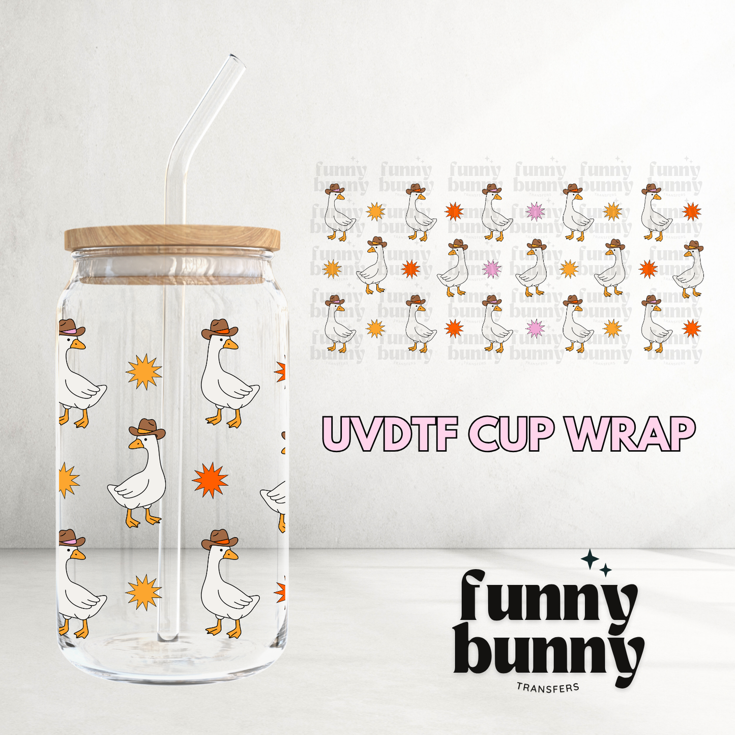 Cowboy Goose - 16oz UVDTF Cup Wrap