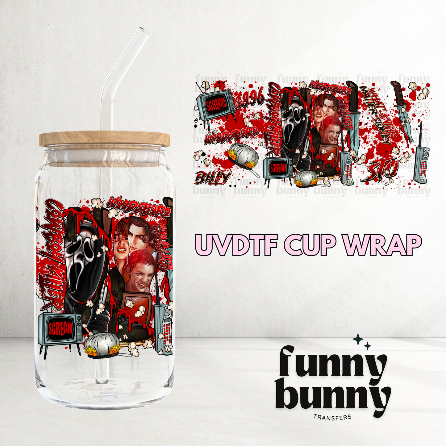 Ghost Scream - 16oz UVDTF Cup Wrap
