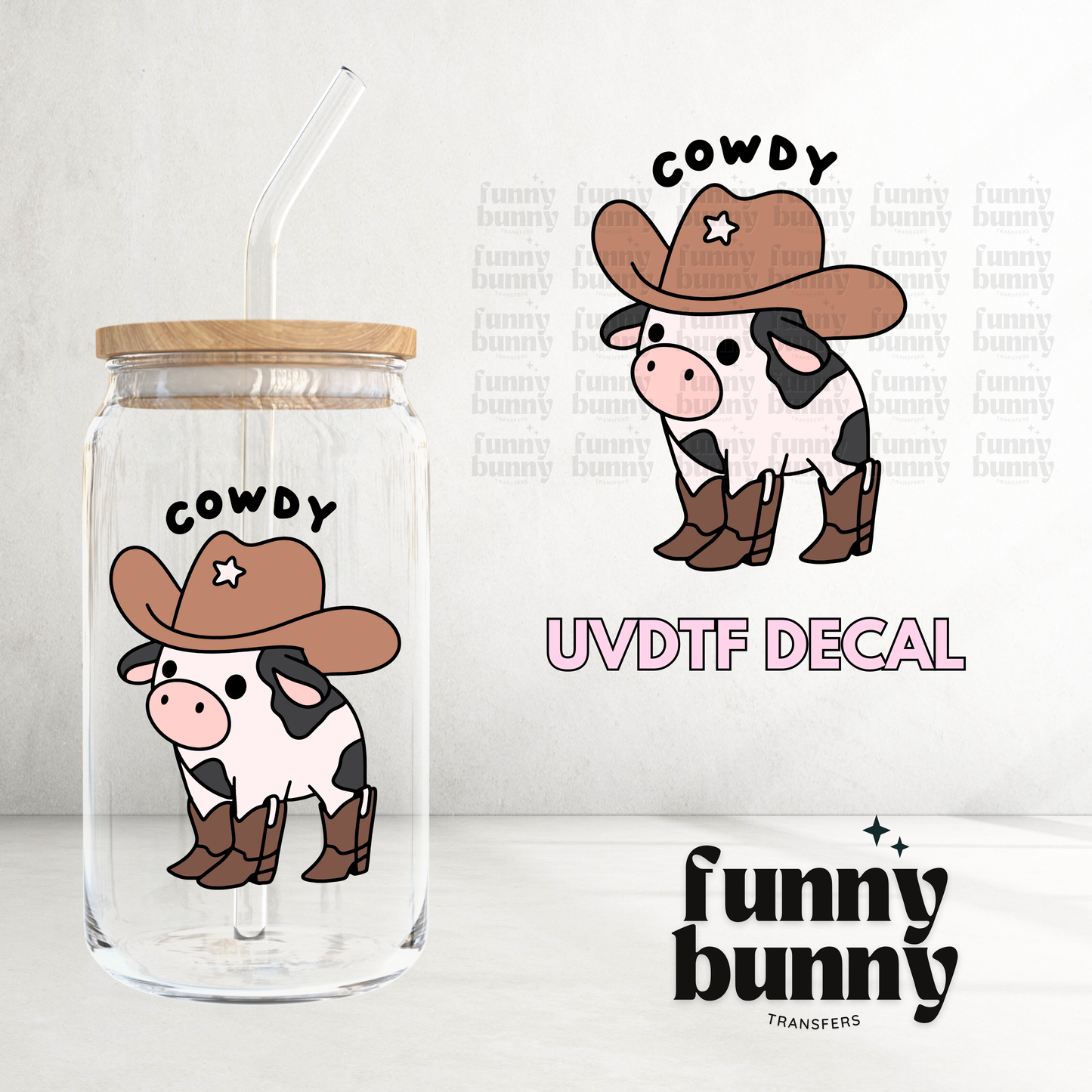 Cowdy - UVDTF Decal
