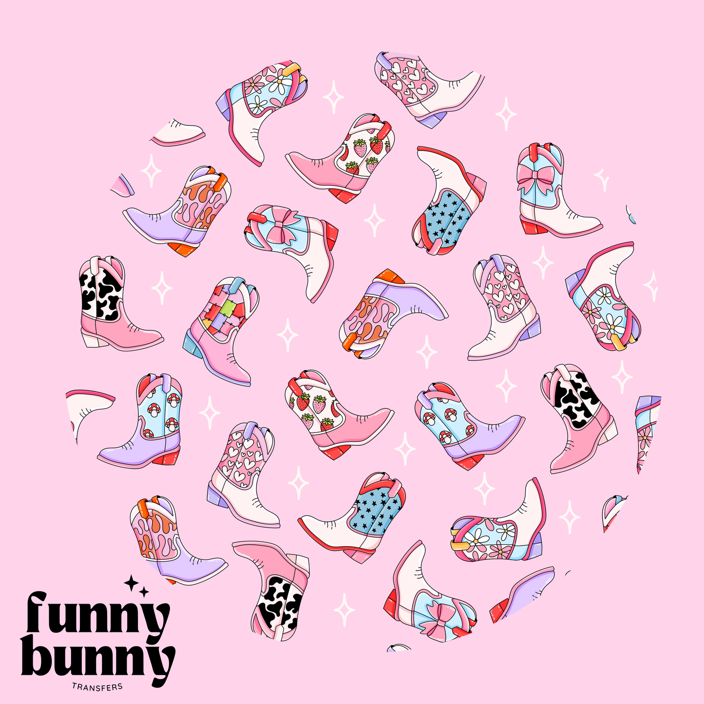 Cowgirl Boots - UVDTF Lid Decal