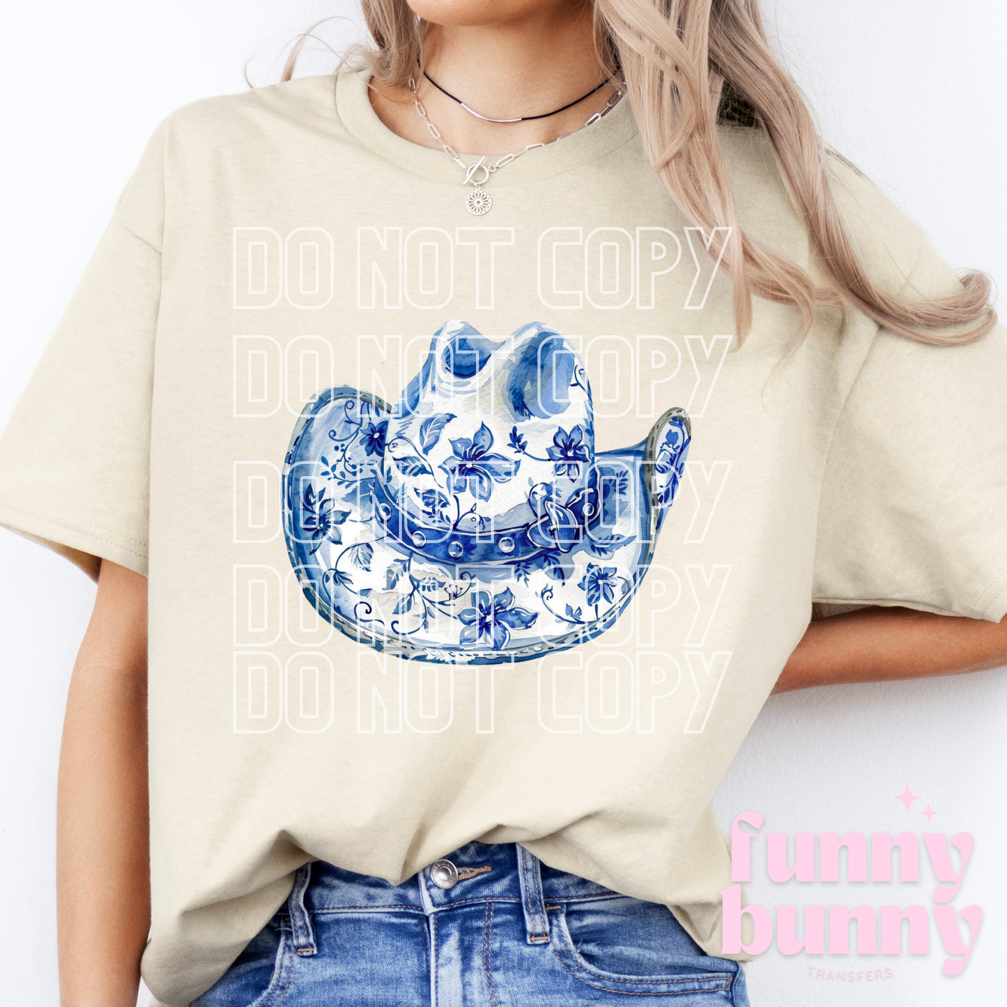 Cowgirl Chinoiserie Hat - DTF Transfer