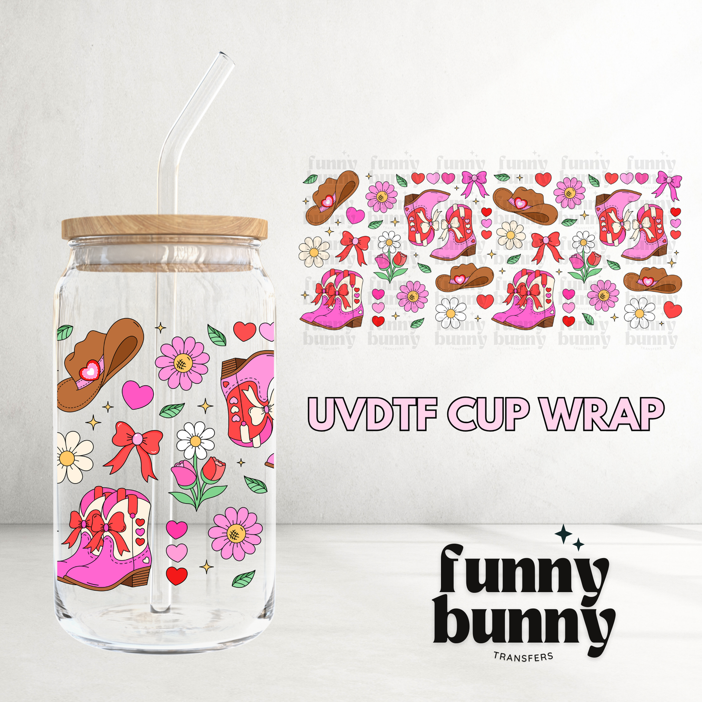 Cowgirl Garden - 16oz UVDTF Cup Wrap