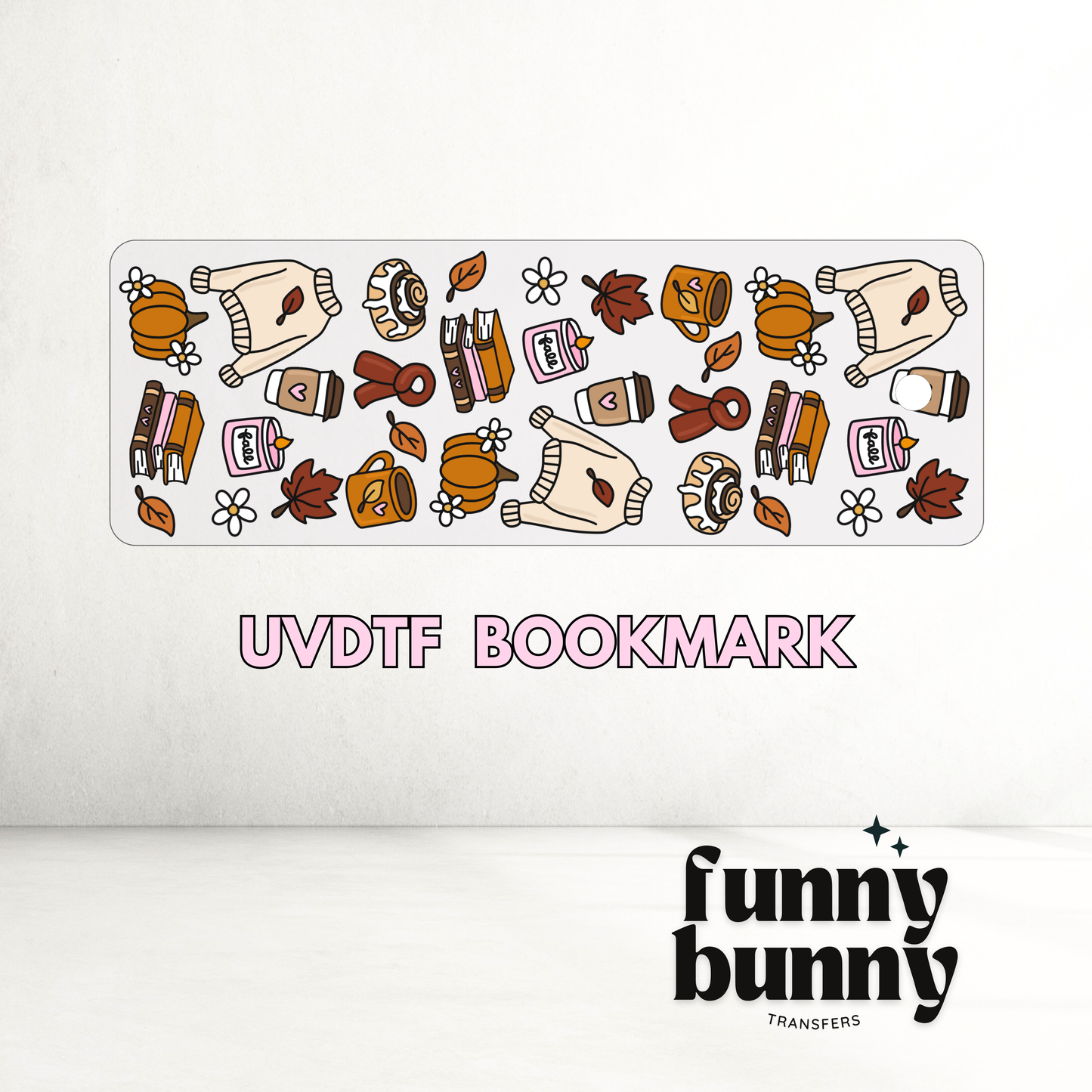 Cozy Fall Girl 2.0 - UVDTF Bookmark Decal