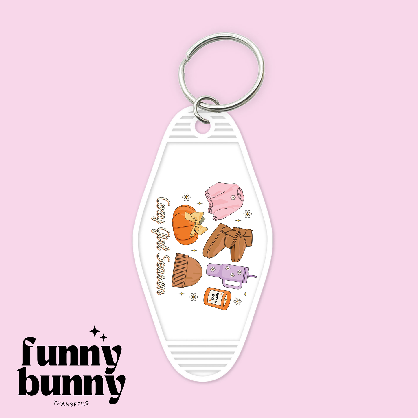 Cozy Fall Girl Season - Motel Keychain