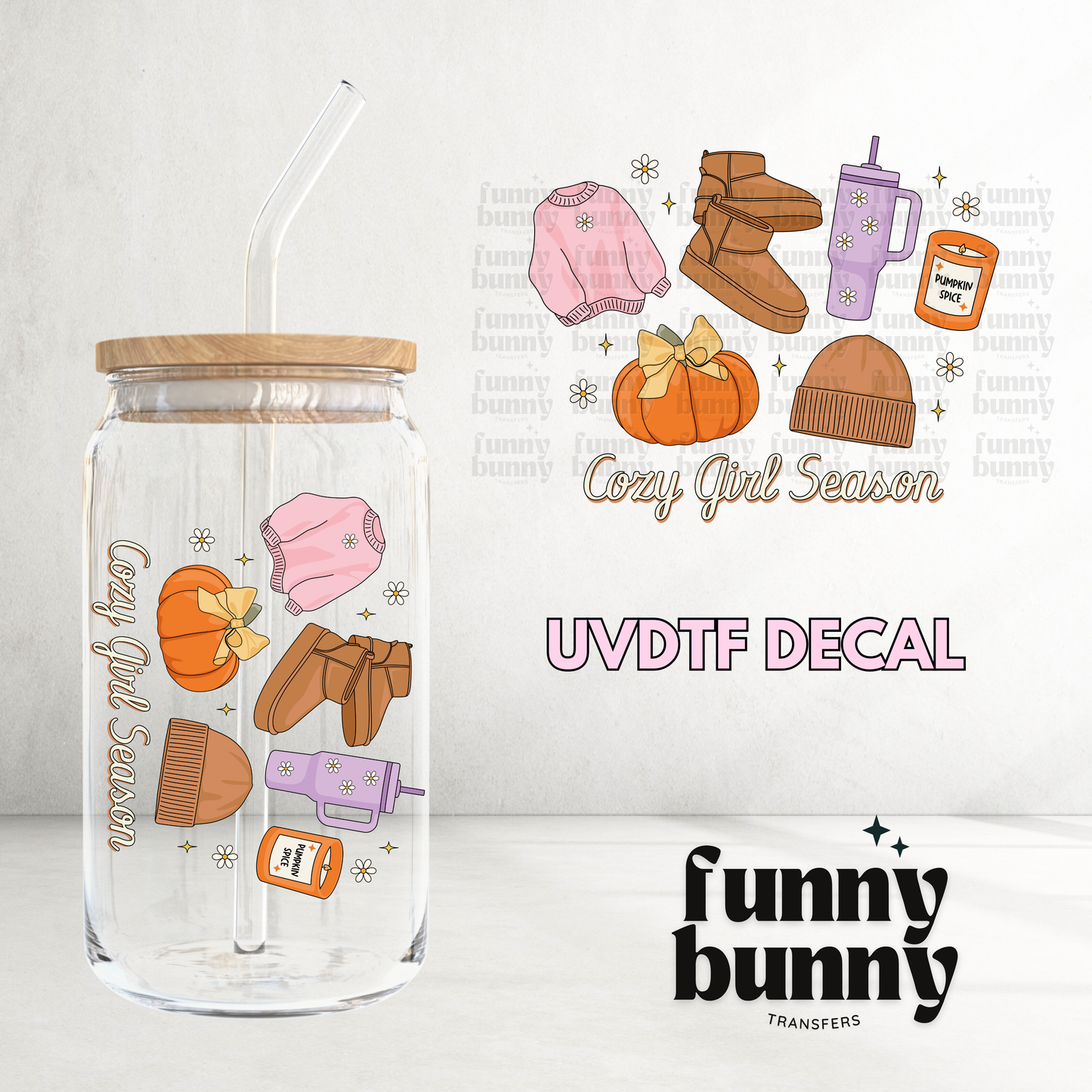 Cozy Fall Girl Season - UVDTF Decal