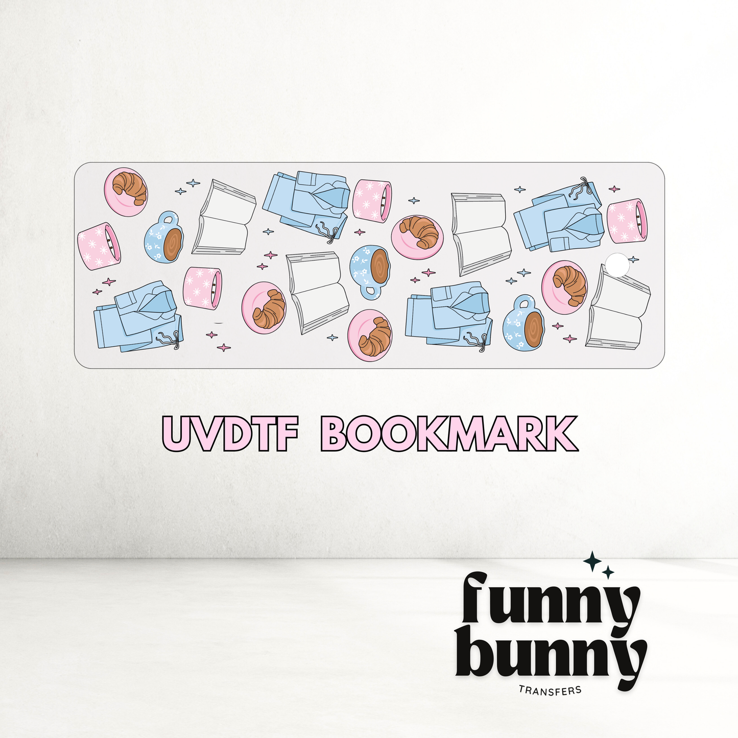 Cozy Morning Essentials - UVDTF Bookmark Decal
