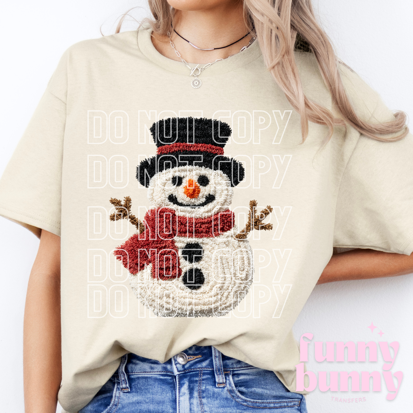 Crochet Snowman - DTF Transfer