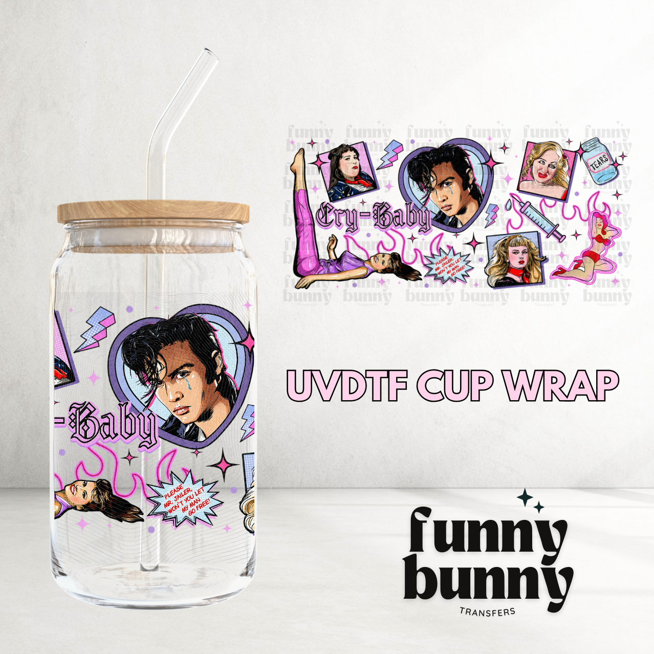 Cry Baby Tears - 16oz UVDTF Cup Wrap