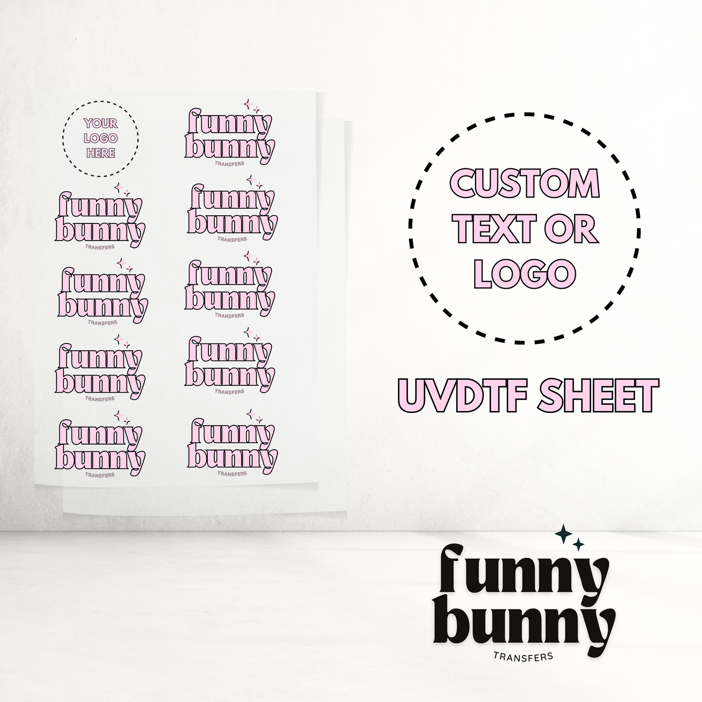 Custom Logo Sticker Sheet - UVDTF