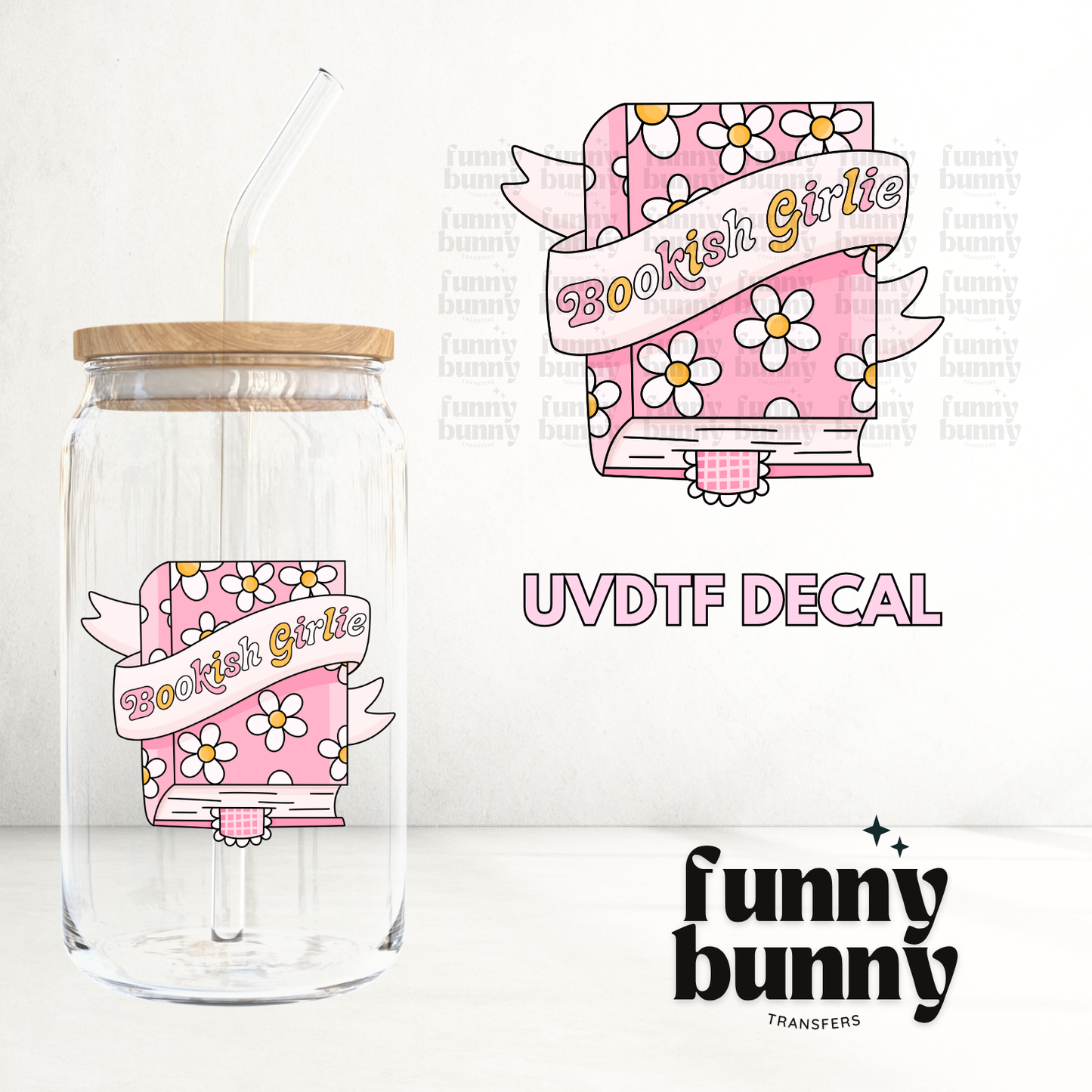 Daisy Bookish Girlie - UVDTF Decal
