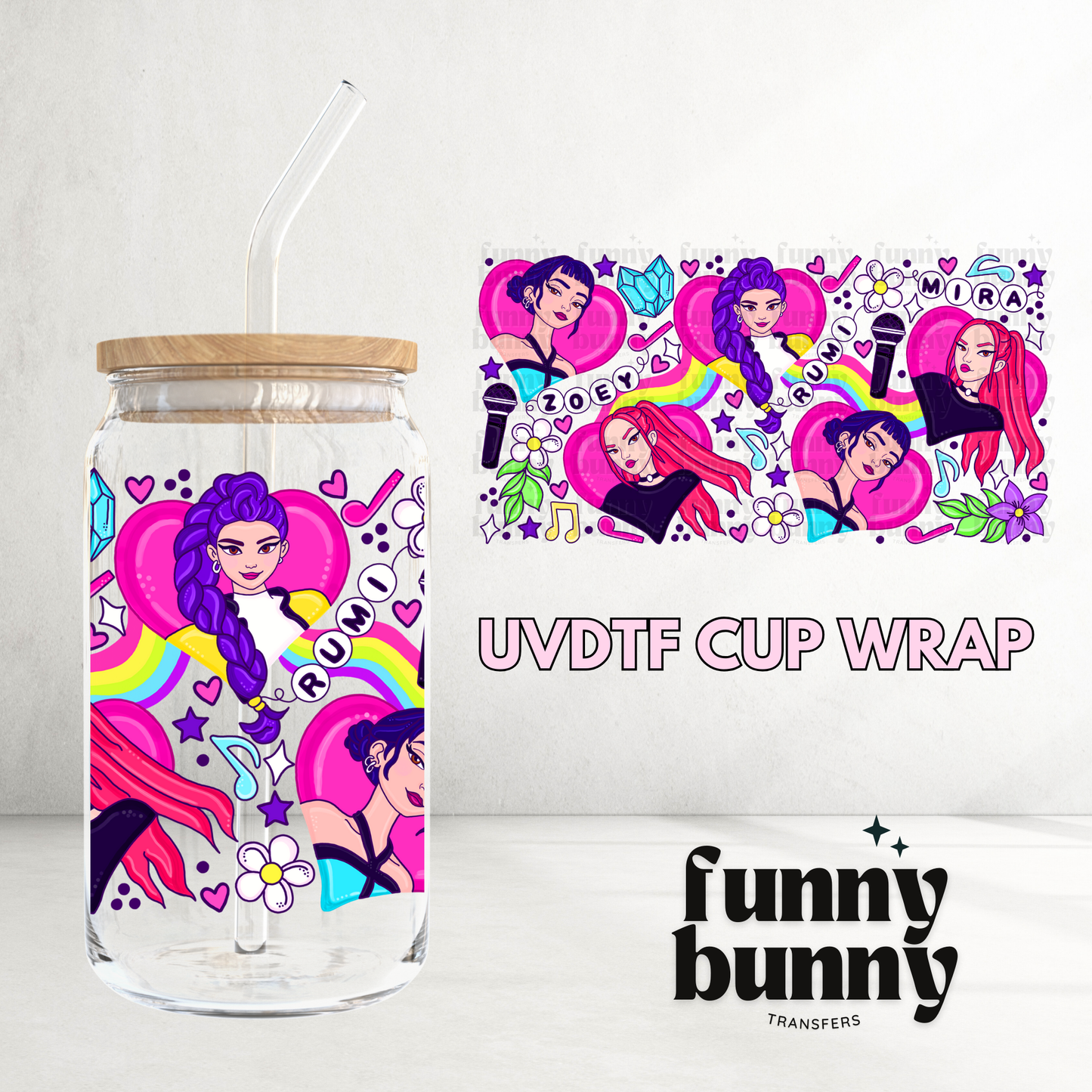 KPOP Hunters - 16oz UVDTF Cup Wrap