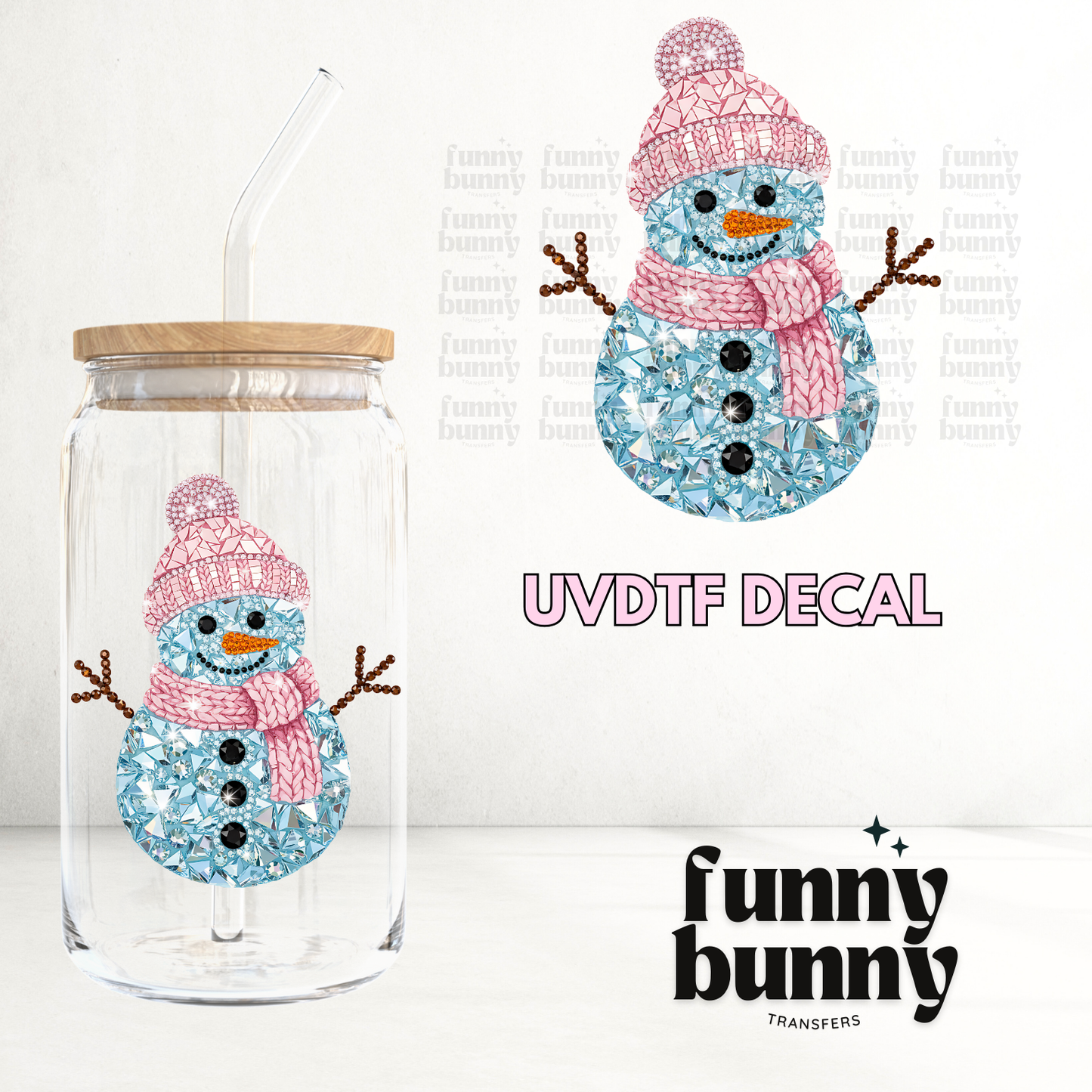 Diamond Snowman - UVDTF Decal