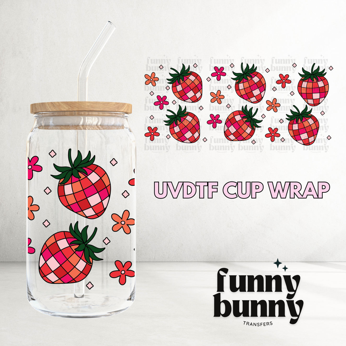 Disco Berries - 16oz UVDTF Cup Wrap