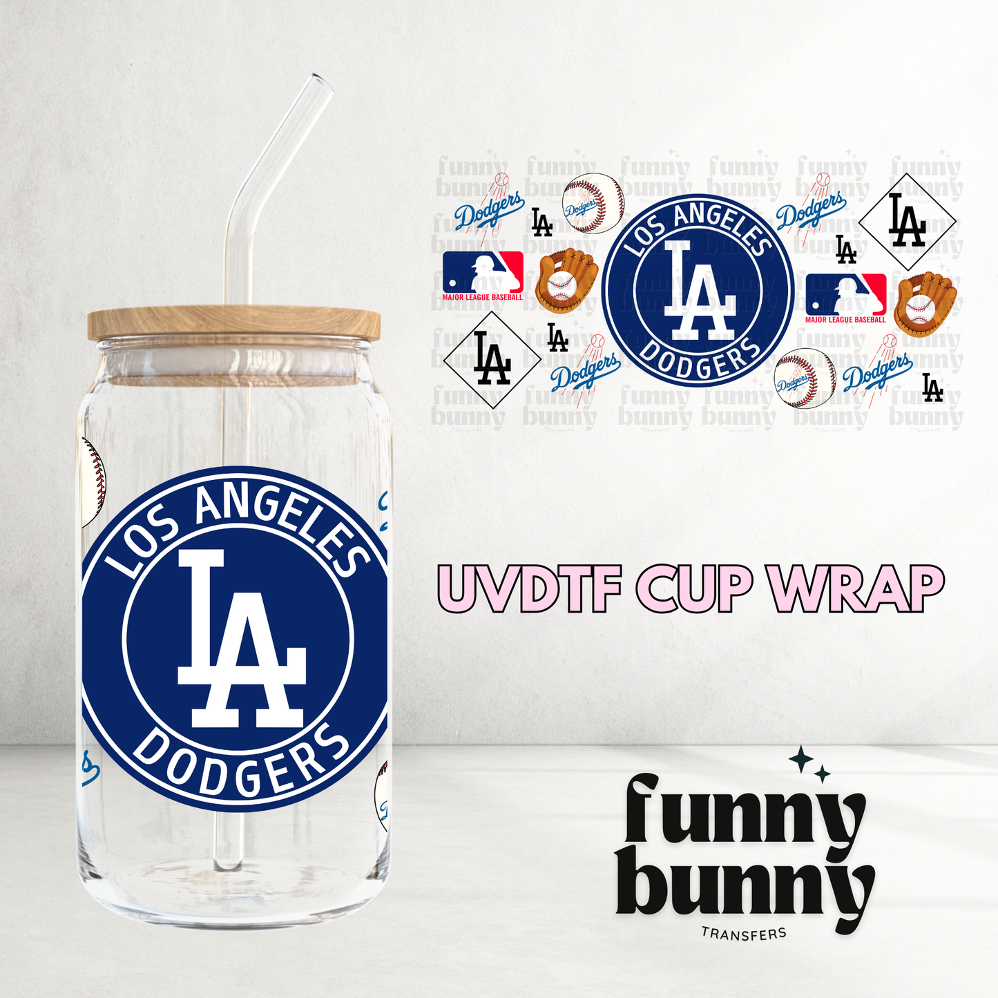 Dodgers Girly - 16oz UVDTF Cup Wrap