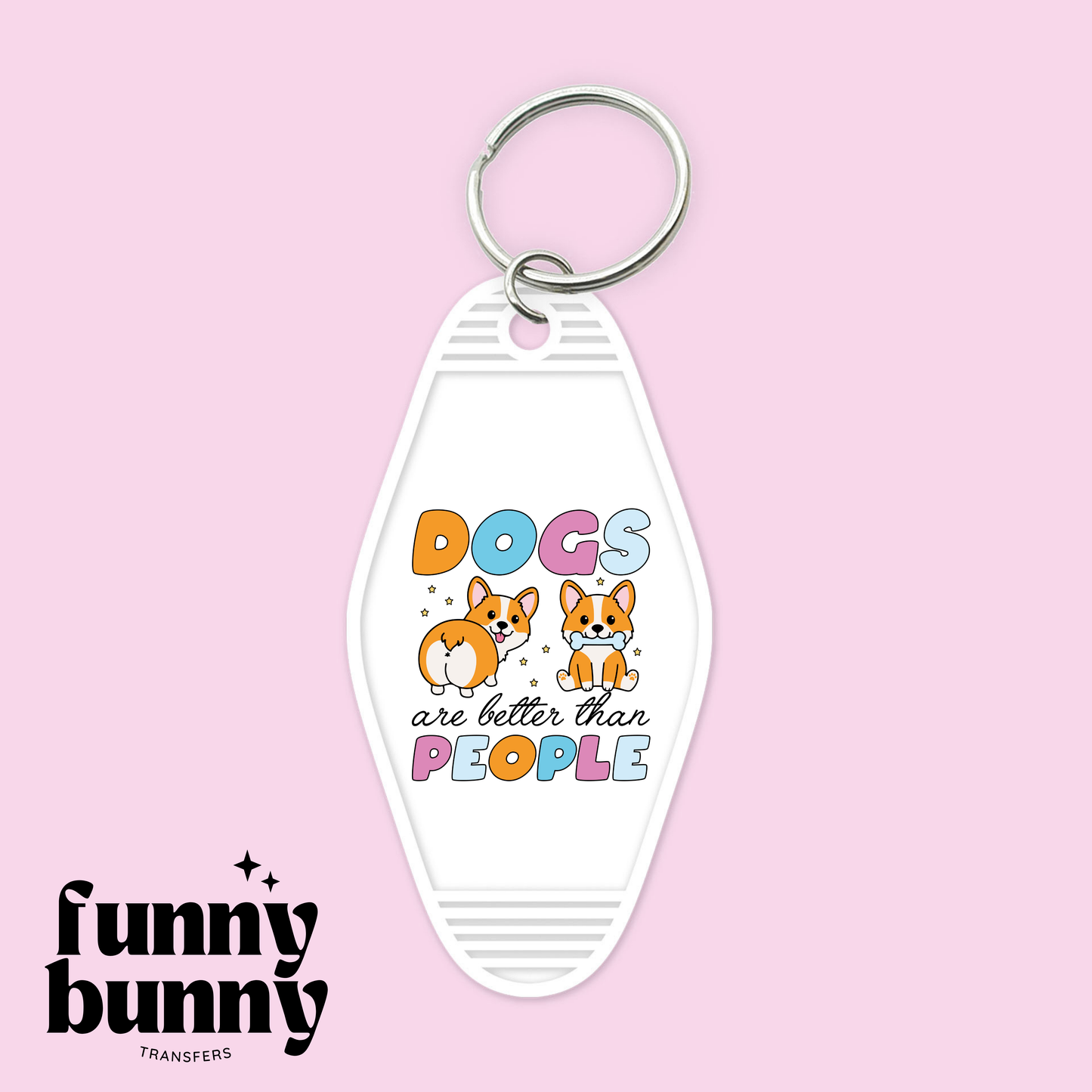 Dogs VS People - Motel Keychain