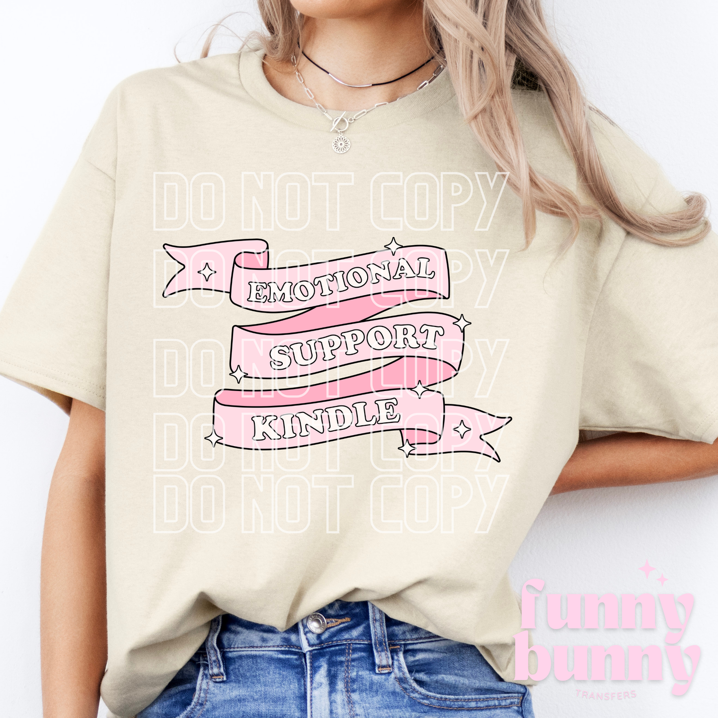 Emotional Support Kindle Pink - DTF Transfer