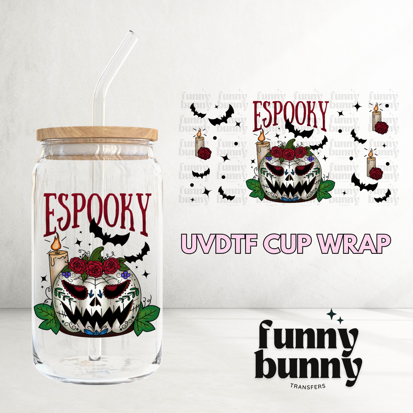 Espooky Pumpkin - 16oz UVDTF Cup Wrap
