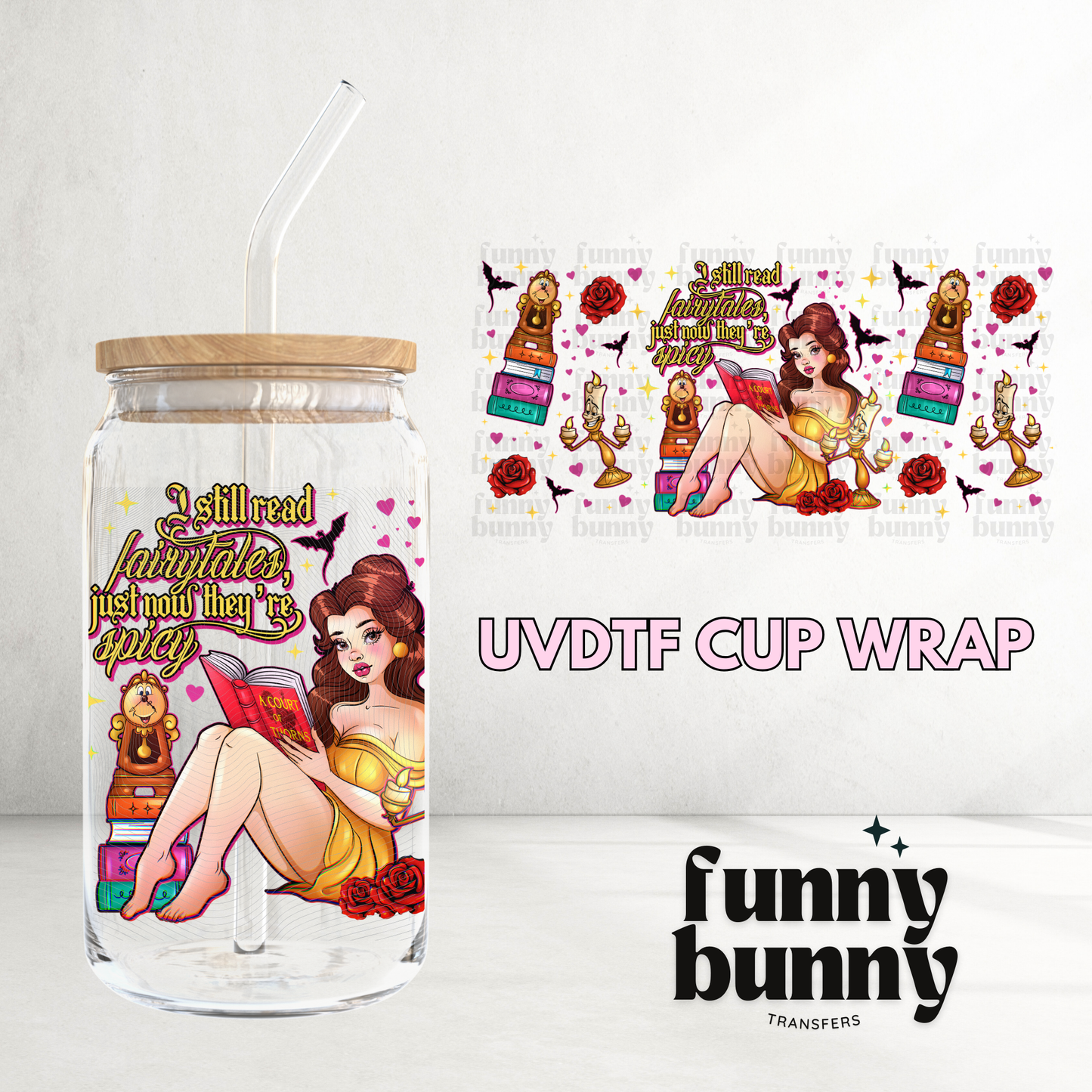 Fairytale Reads - 16oz UVDTF Cup Wrap
