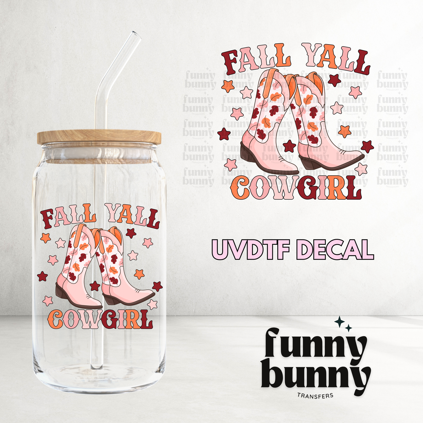 Fall Cowgirl - UVDTF Decal