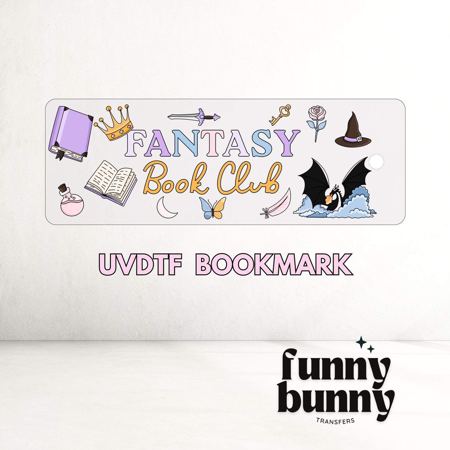 Fantasy Book Club - UVDTF Bookmark Decal