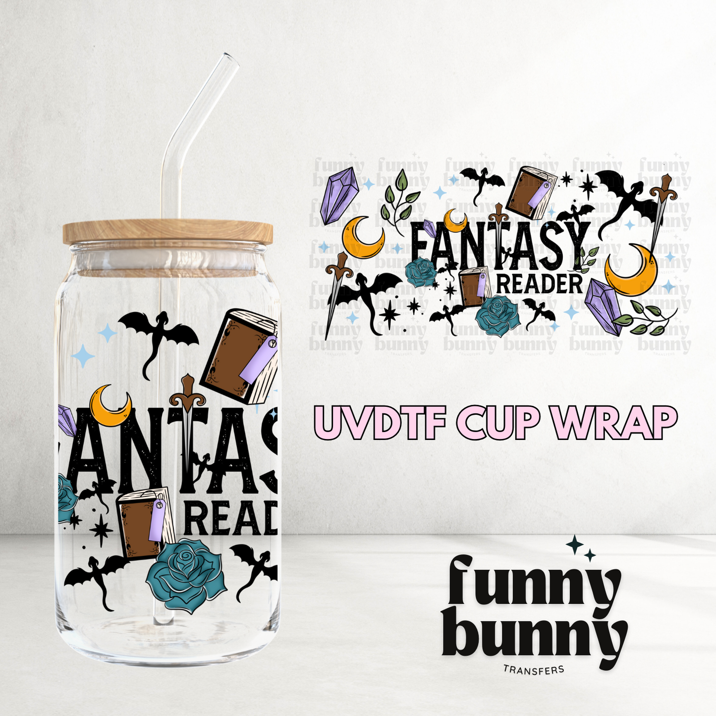 Fantasy Reader Era - 16oz UVDTF Cup Wrap