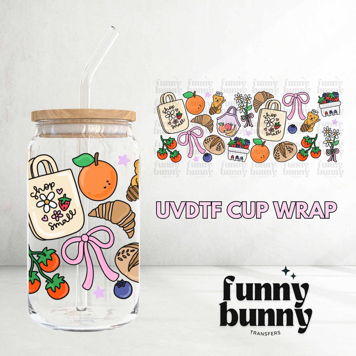 Farmers Market Essentials - 16oz UVDTF Cup Wrap