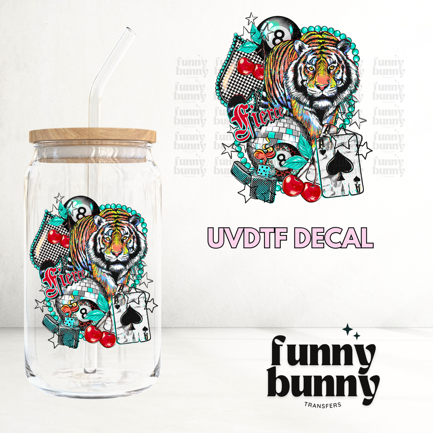 Fierce Wild Tiger - UVDTF Decal