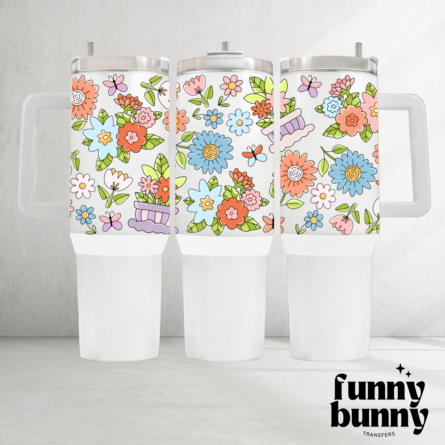 Filed Of Flowers - 40oz UVDTF Tumbler Wrap
