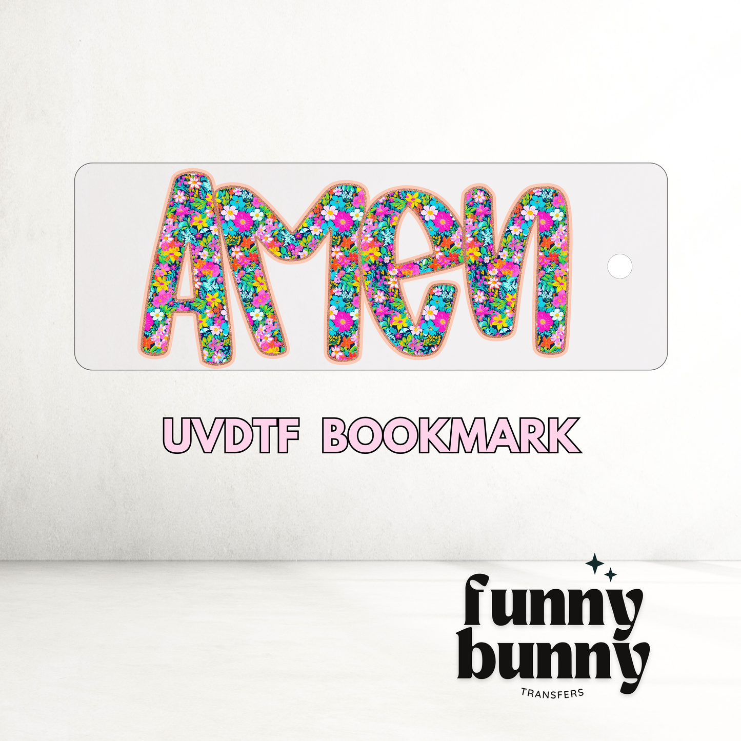 Floral Amen - UVDTF Bookmark Decal