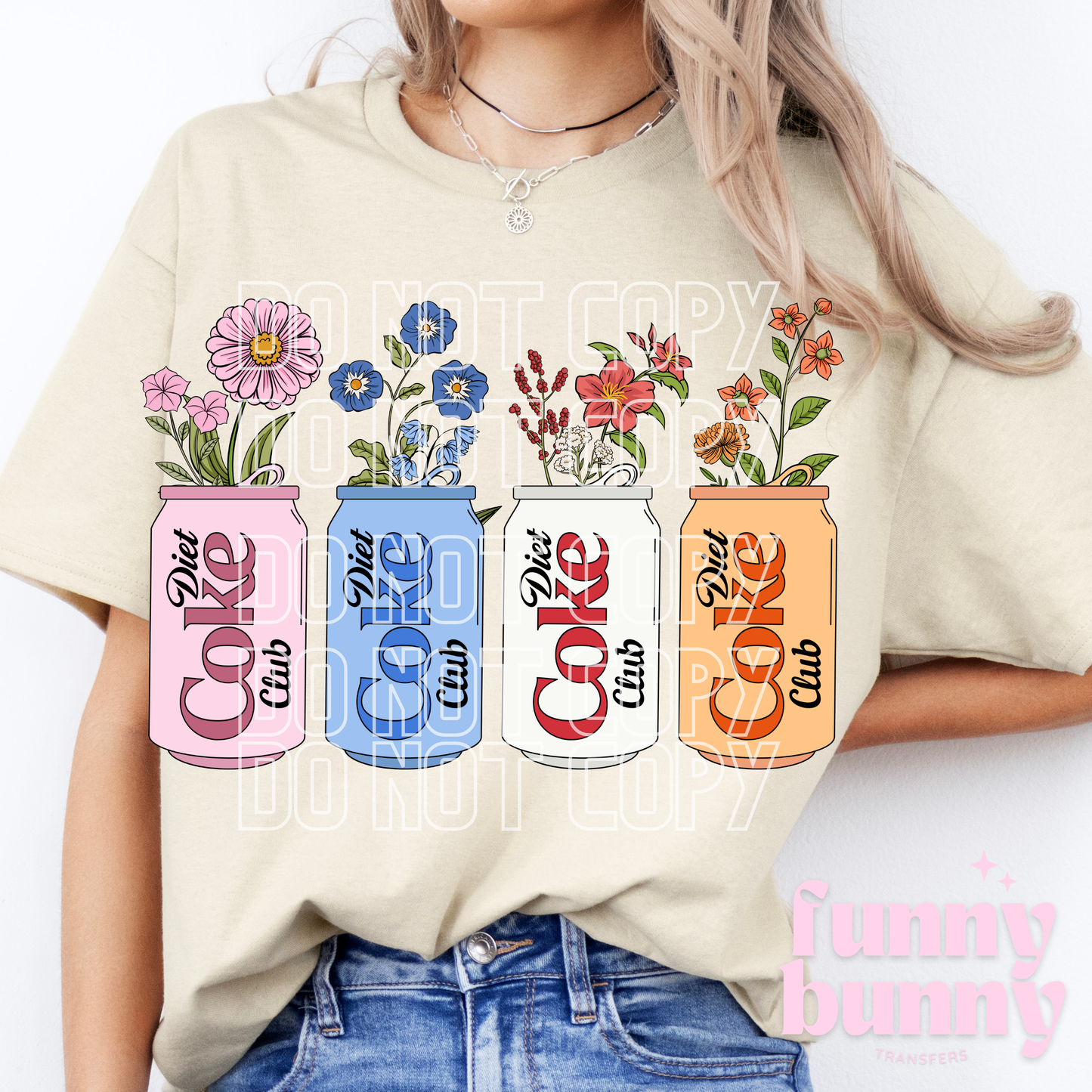 Floral Diet Coke - DTF Transfer