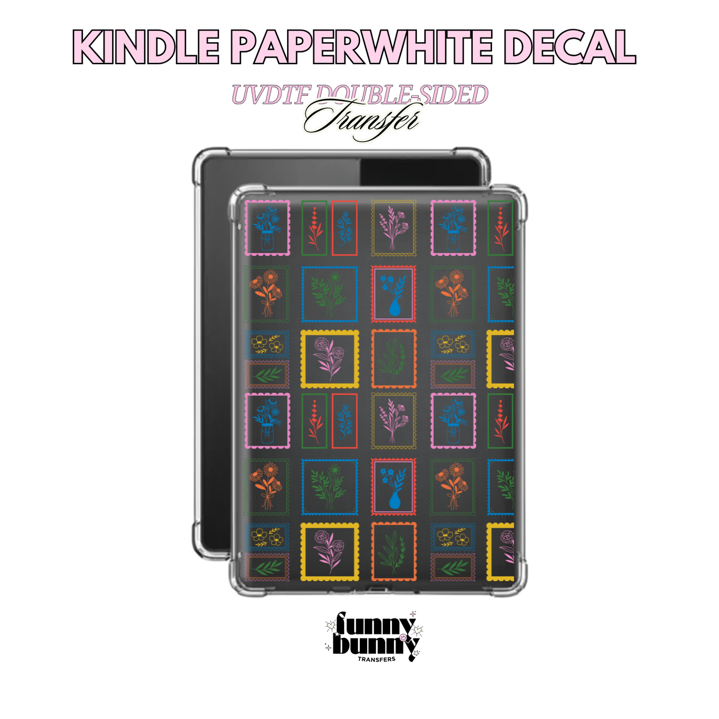 Floral Stamps - Kindle Decal