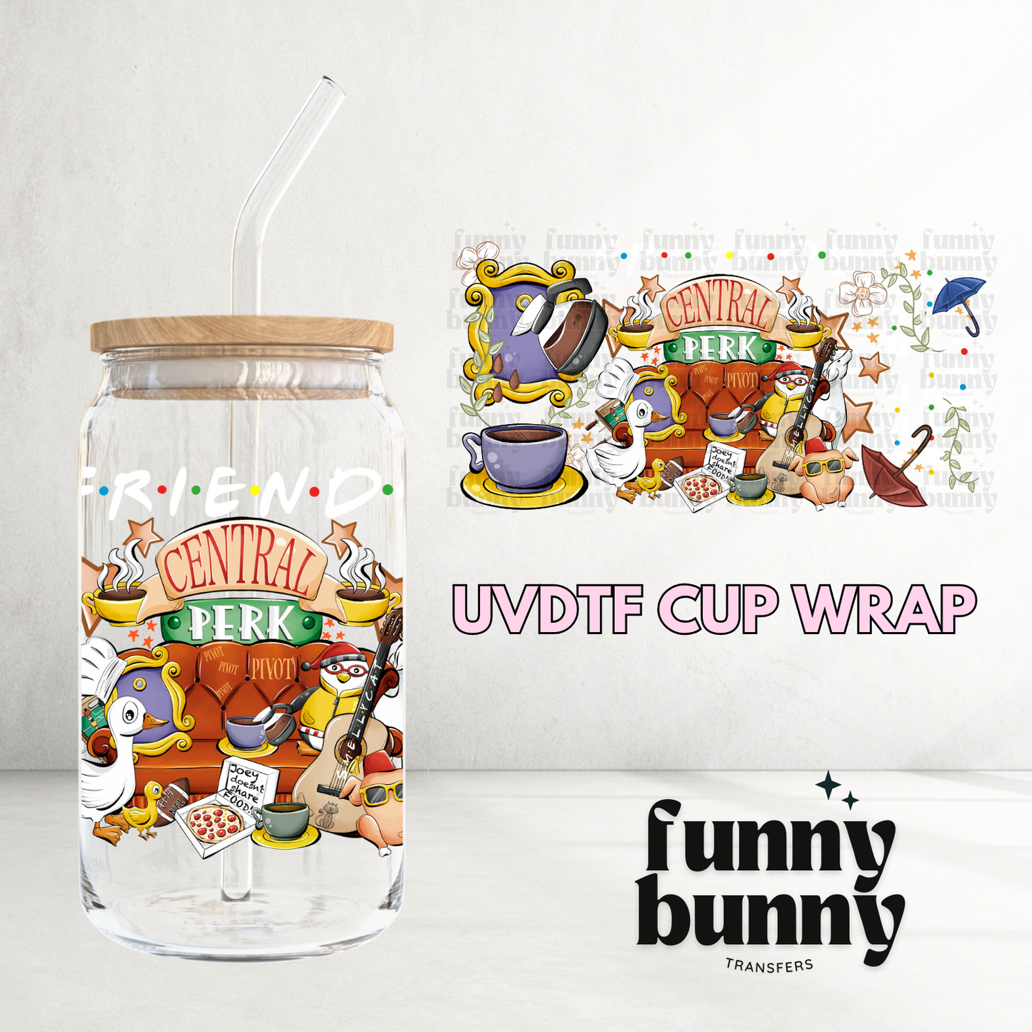 Friends 2.0 - 16oz UVDTF Cup Wrap