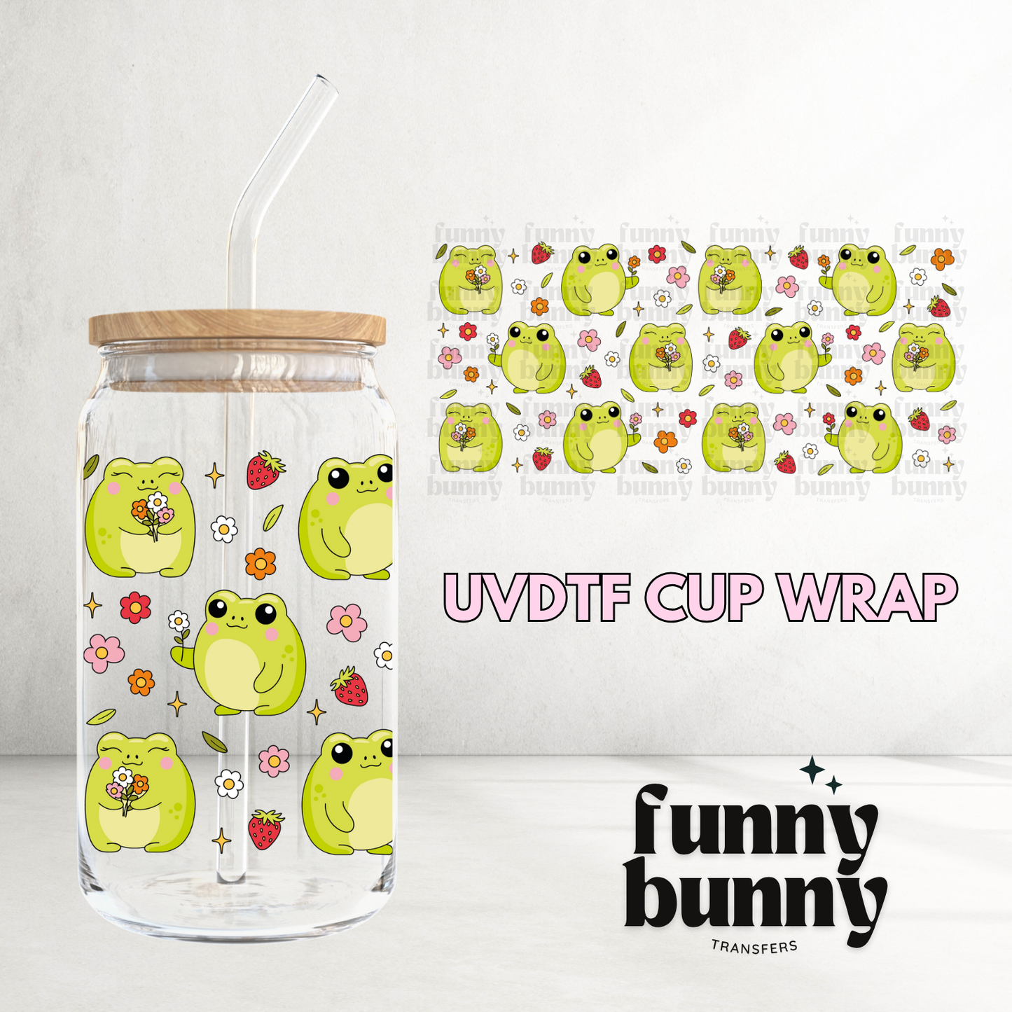 Froggy Cuties - 16oz UVDTF Cup Wrap