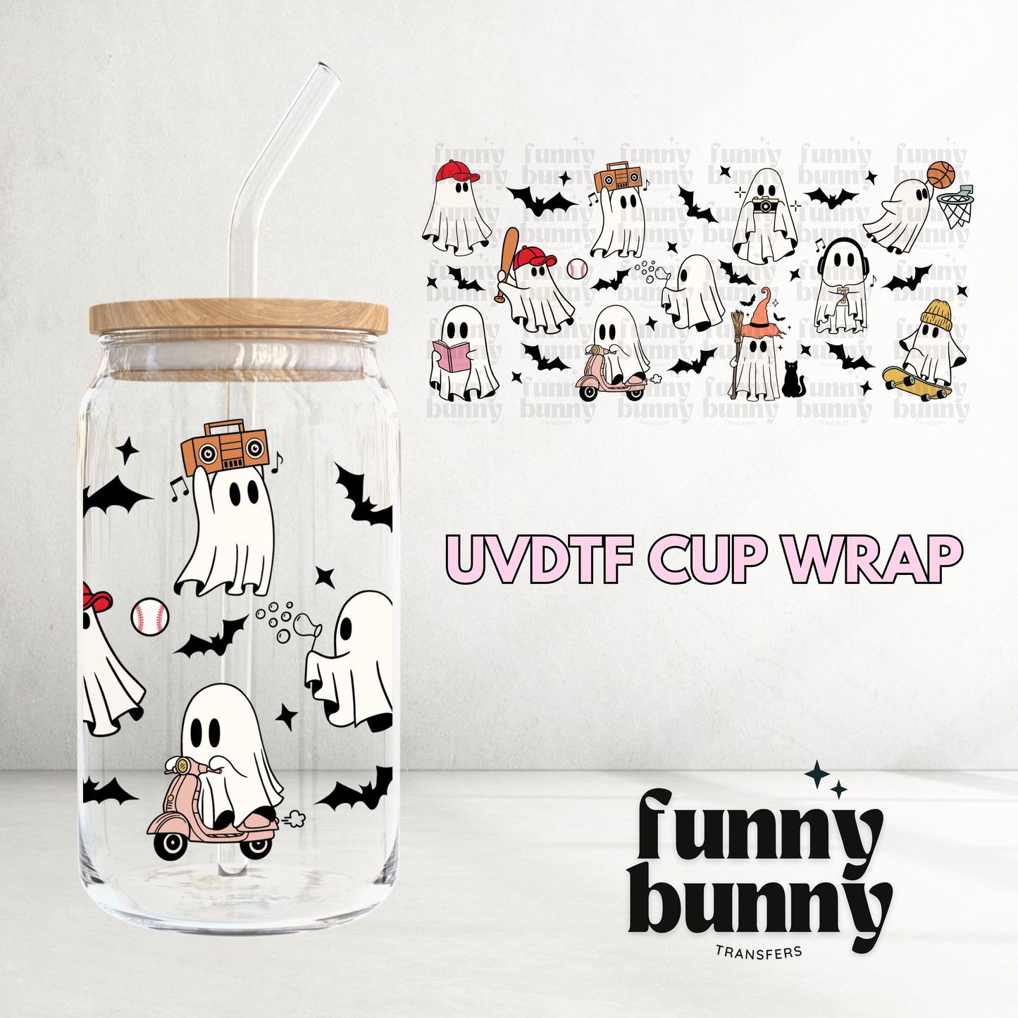 Game Of Ghosts - 16oz UVDTF Cup Wrap