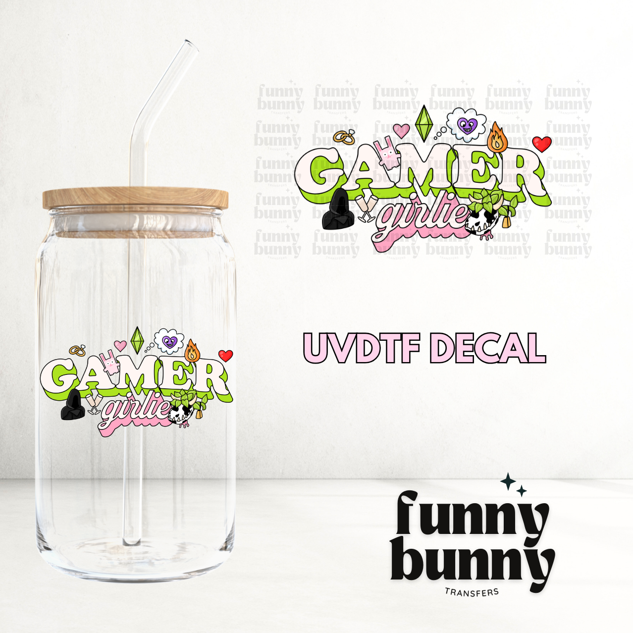 Gamer Girlie - UVDTF Decal