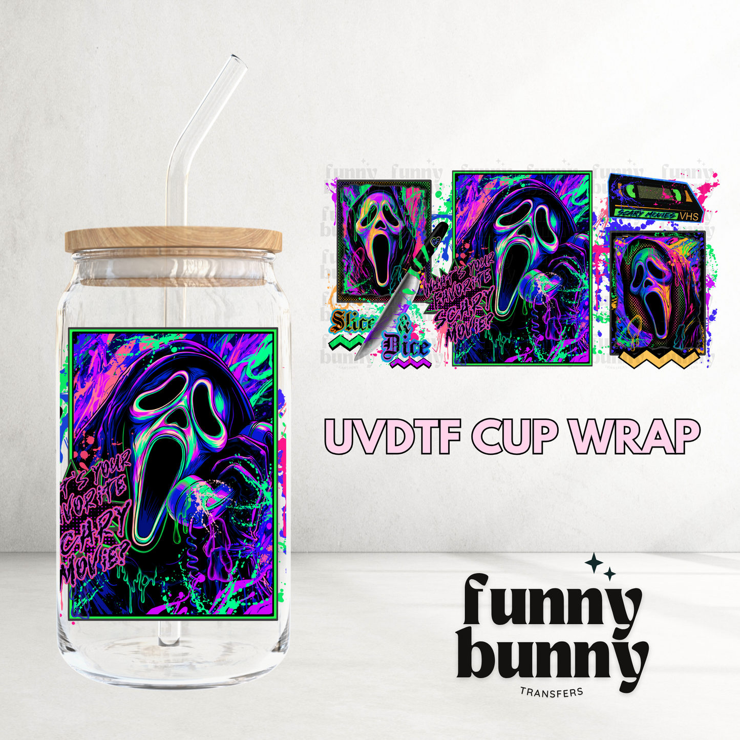 Ghost Slice - 16oz UVDTF Cup Wrap