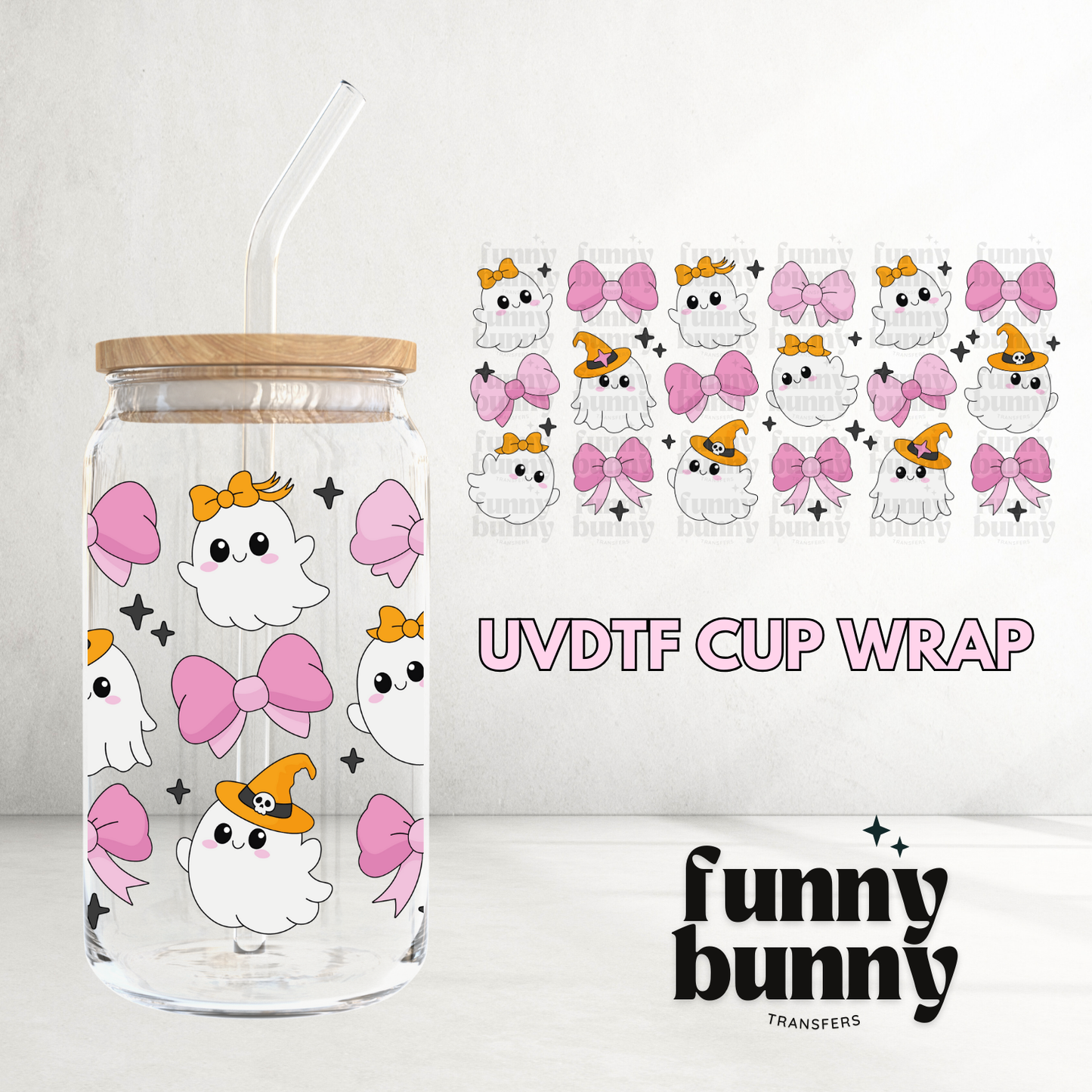 Ghouls And Bows Cuties - 16oz UVDTF Cup Wrap