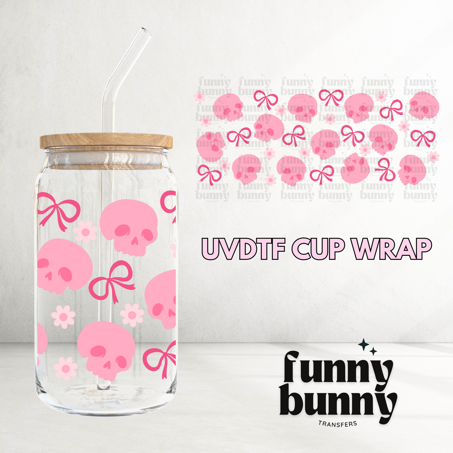 Girly But Deadly - 16oz UVDTF Cup Wrap
