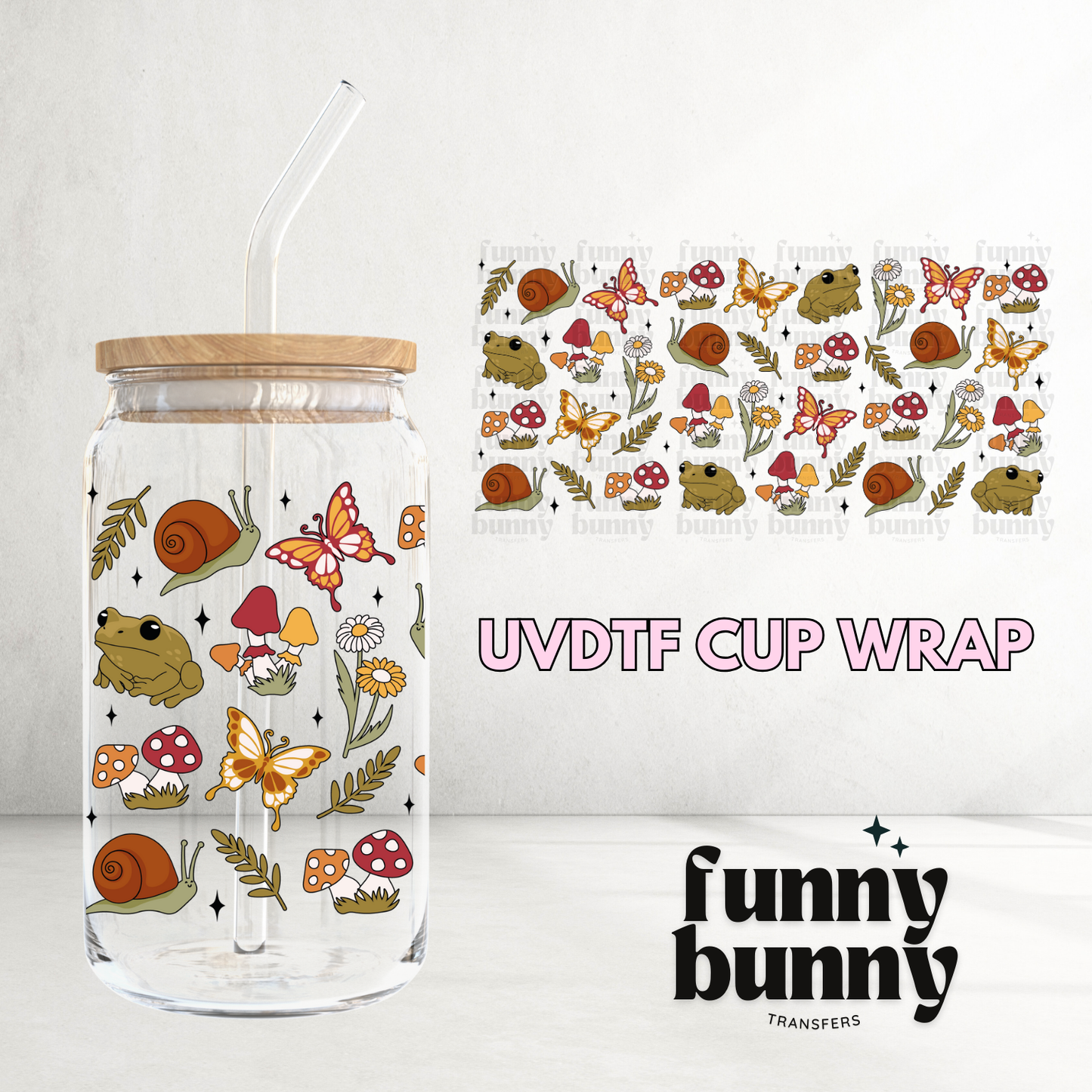 Goblincore Froggy - 16oz UVDTF Cup Wrap