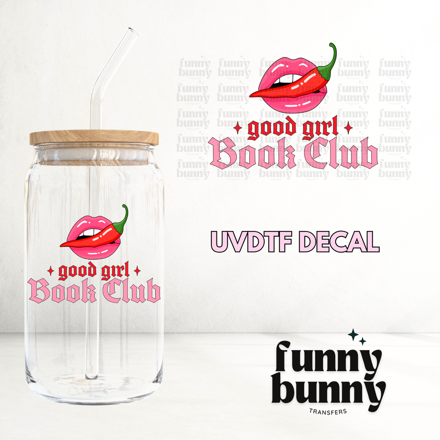 Good Girl Spicy Books - UVDTF Decal