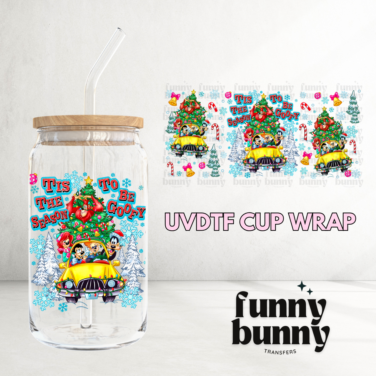 Goofy Jolly Season - 16oz UVDTF Cup Wrap