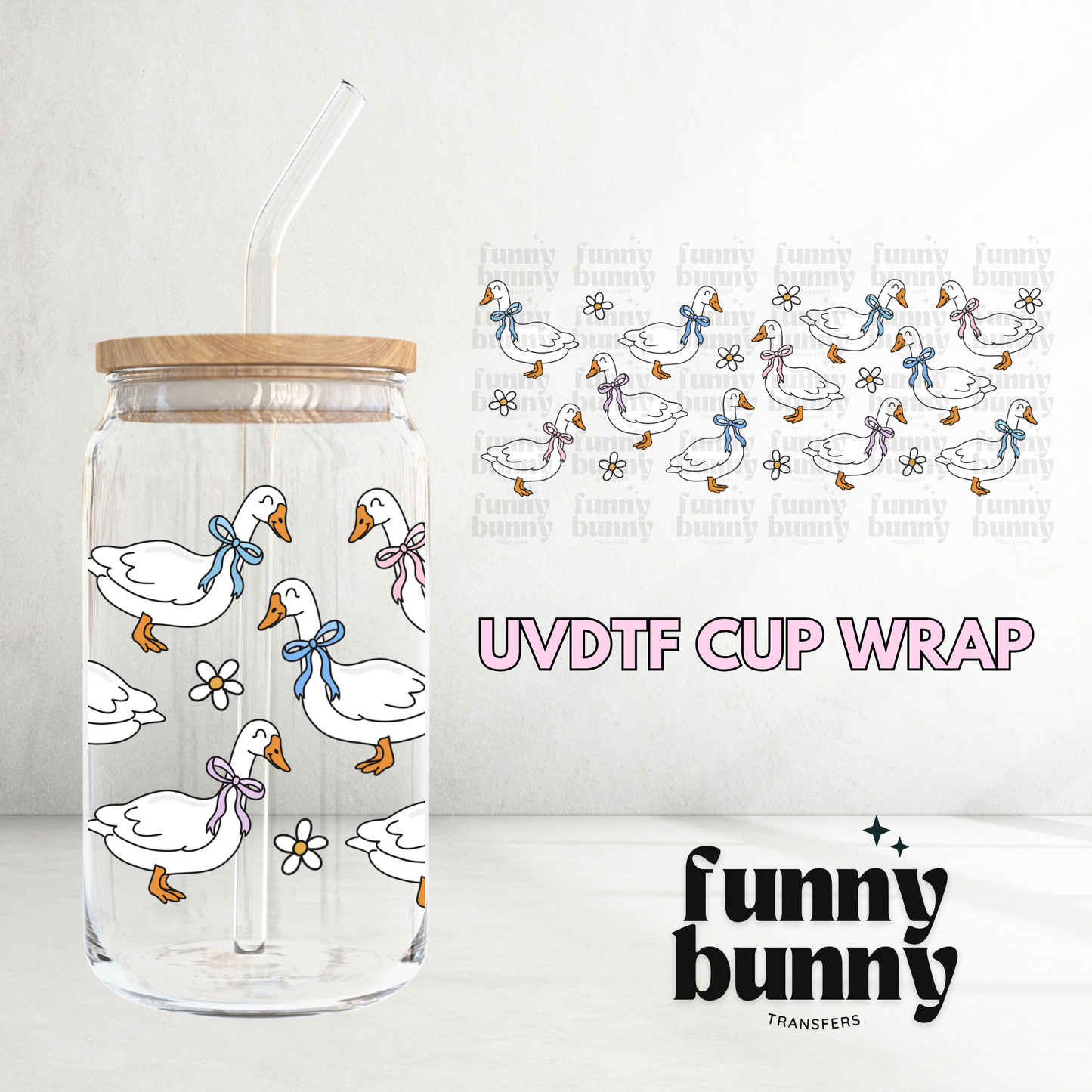 Goose Cutie - 16oz UVDTF Cup Wrap