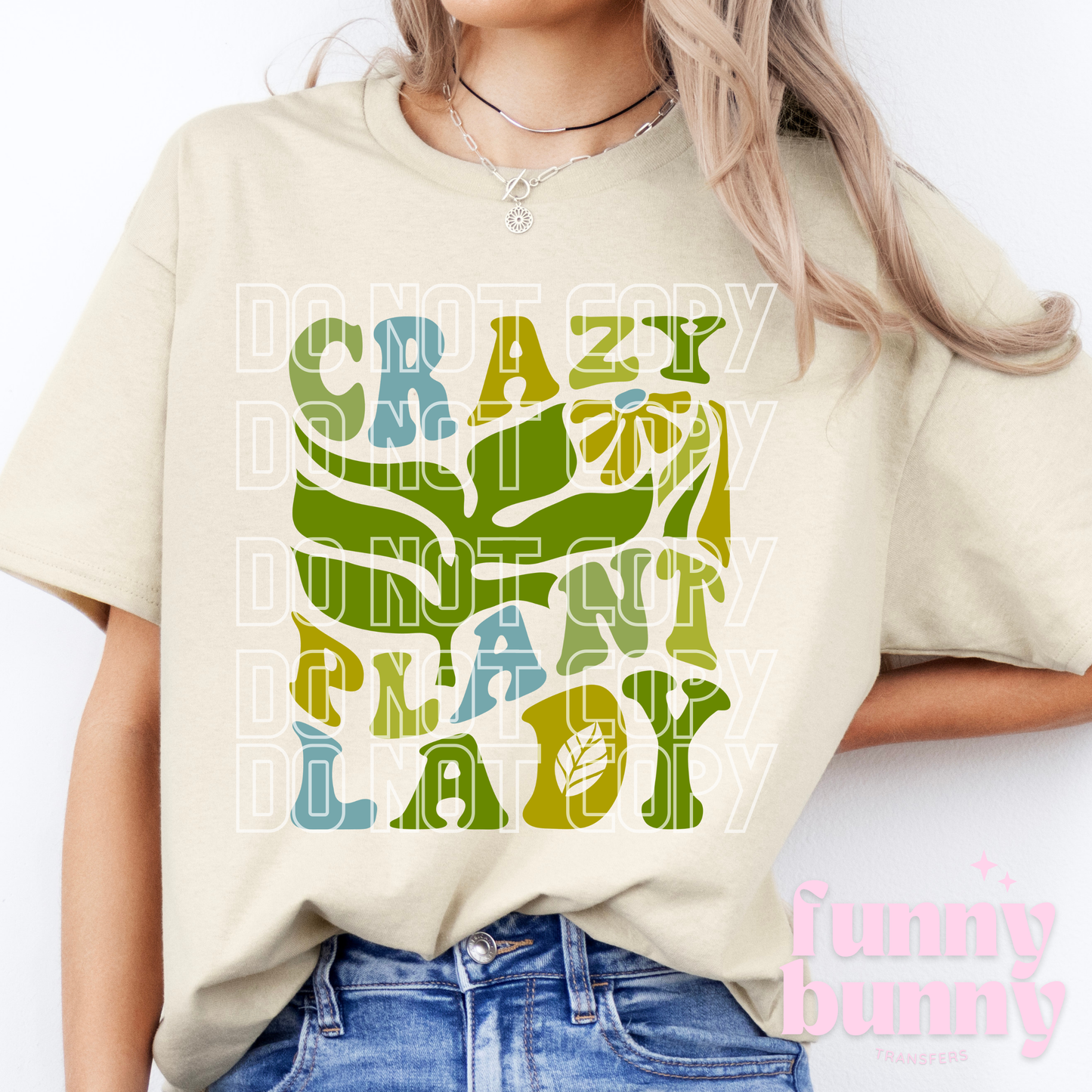 Green Crazy Plant Lady - DTF Transfer